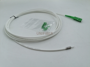 Flexible SC APC Ferrule To SC APC Armored Fiber Patch Cable G657A2 3.0mm UV White 30m 50m
