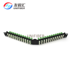 19 Inch Rack Mount Angled Fiber Optic Patch Panel 192 Ports Single Mode LC Adapter