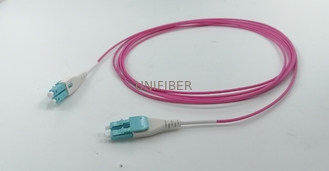 Multimode OM4 LC-LC Uniboot Fiber Patch Cable 2.0mm Duplex Round Cable 3M