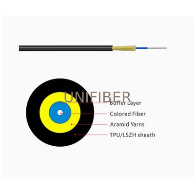 3.0mm Round Indoor/Outdoor Optical Fiber Drop Cable G657A2 LSZH Jacket