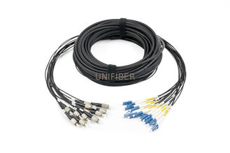Customized Pre Terminated Multi Fiber Cables Singlemode 12 Core With FC/LC LSZH Jacket