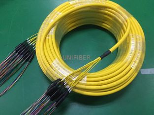 LC UPC 144f Pre Terminated Multi Fiber Cables OFNR Jacket