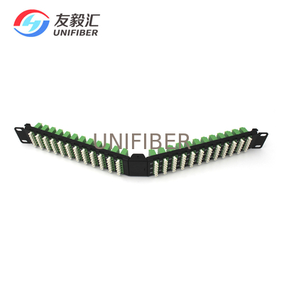 1U 192 Port Ultra HD Angled LC To LC Fiber Patch Panel With Foldable Cable Management
