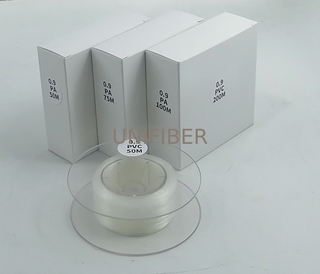 Single Mode ftth Adhesive Invisible Fiber Optic Drop Cable 0.9mm