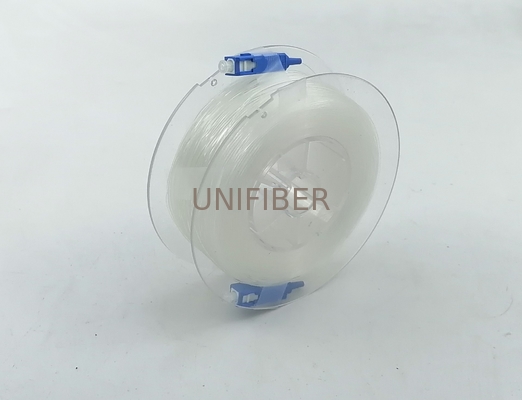 SC/UPC-SC/UPC Invisible Transparent Optical Fiber Cable, OS2 Singlemode G657B3, Nylon Jacket 10M