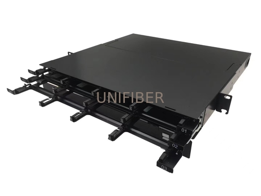 1U 144 fiber Ultra high density MPO fiber optic patch panel