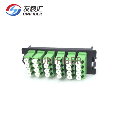 24 Fiber Adapter Panel, OS2 Single Mode, 6 x Quad LC Adapter, Ceramic Sleeve