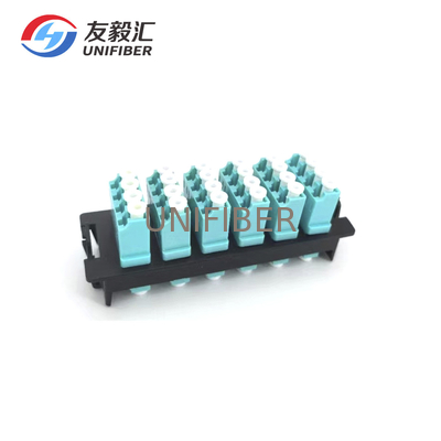 24 Fiber Adapter Panel, OS2 Single Mode, 6 x Quad LC Adapter, Ceramic Sleeve