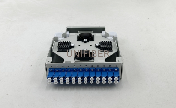 12 Ports LC duplex DIN Rail Mounted Fiber Patch Panel