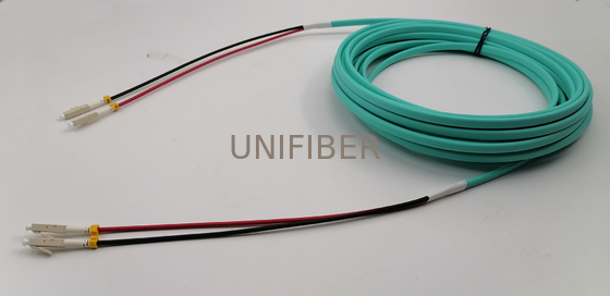 OM3/OM4 Multimode Flat Twin Ruggedised LC–LC Duplex Fiber Optic Patch Leads