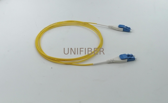 Single Mode Duplex LC to LC Uniboot Fiber Patch Cord 2.0mm Round Cable 3M