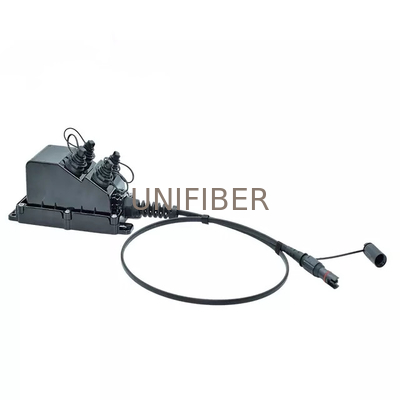 4 Ports Terminal MST Optitap with 4F flat fiber drop cable 250FT