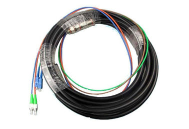 SC/FC Pigtail Fiber Optic Cable 2 Core Stainless Steel Strengthened Outdoor PE Jacketed