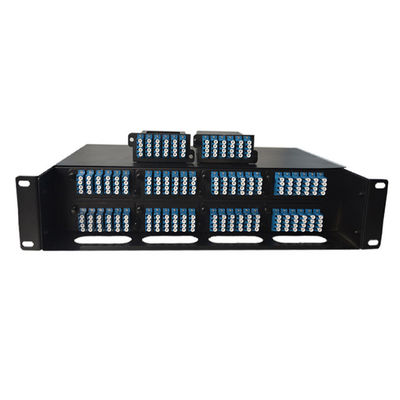 192 Port Quad LC 2RU MPO Fiber Patch Panel 8x24F Cassette Module