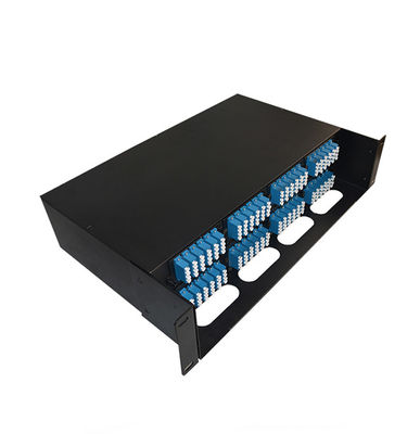 192 Port Quad LC 2RU MPO Fiber Patch Panel 8x24F Cassette Module